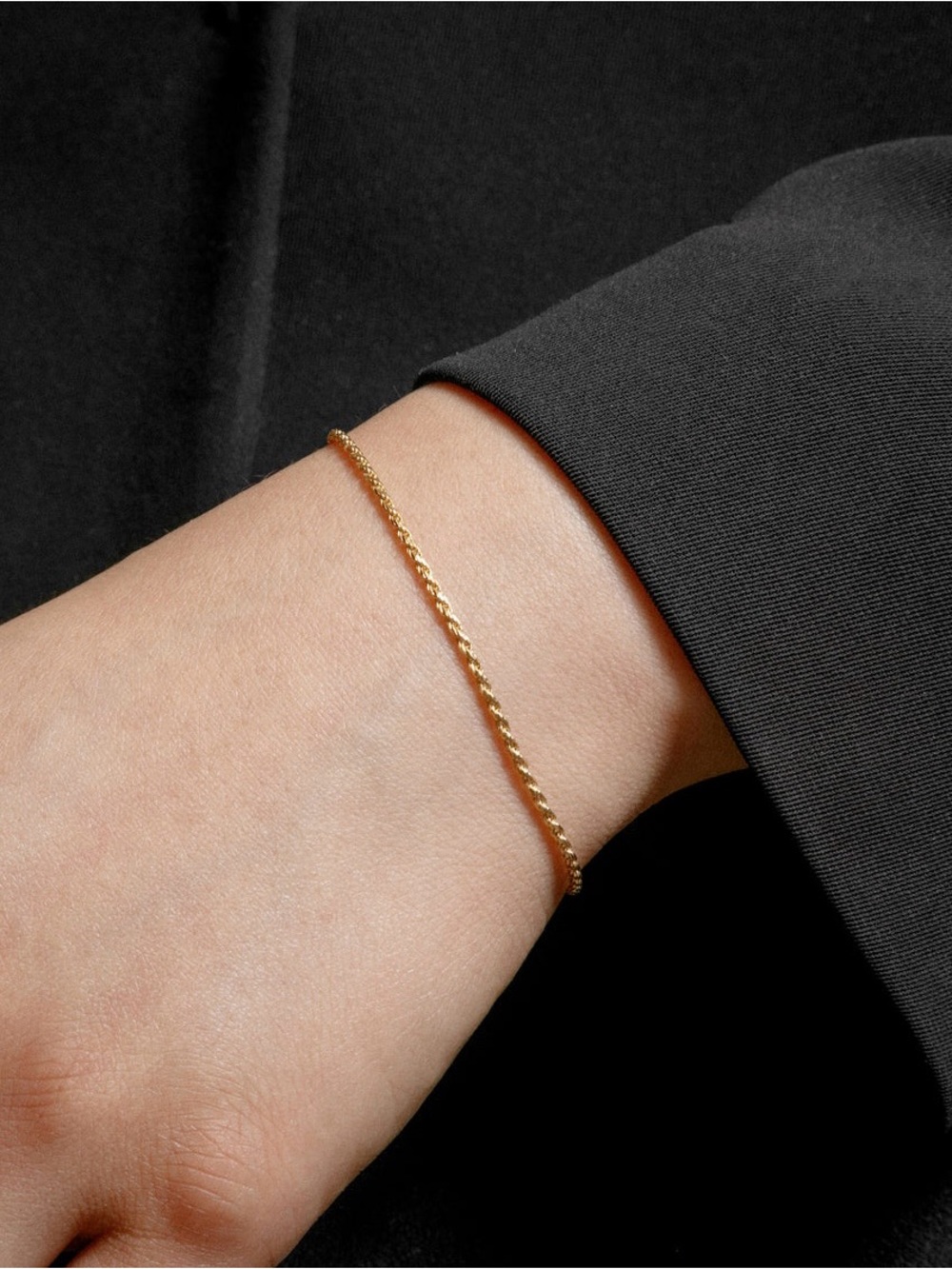 Adele gold rope chain bracelet